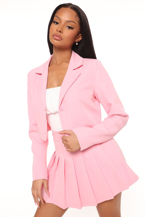 Shannon Blazer Skirt Set - Pink ...